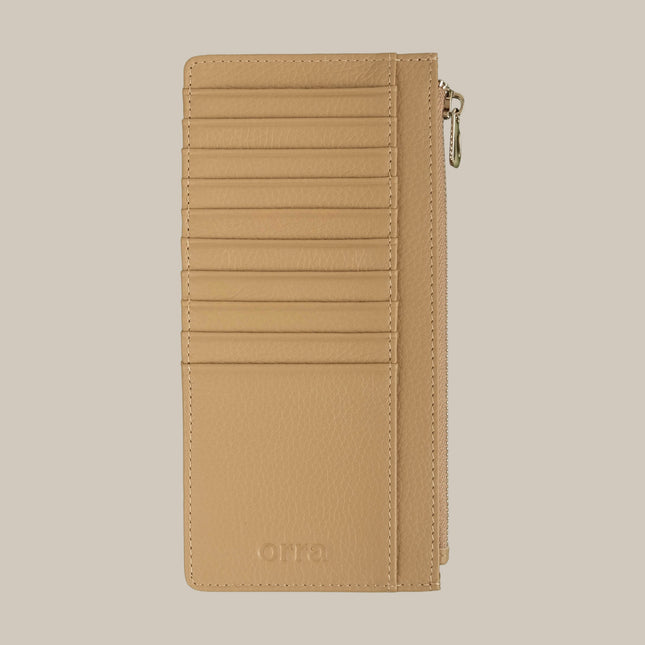 Beige – Elara 151 Large Zip Cardholder