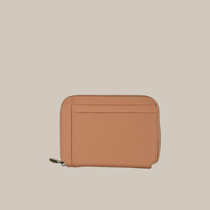 Beige - Noa 231 Small Zip Wallet