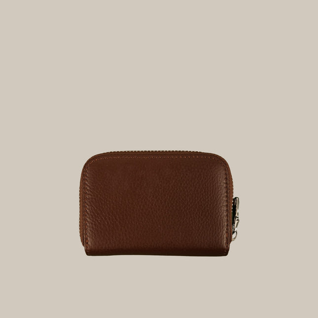 Chocolate - Mila 161 Compact Zip Cardholder