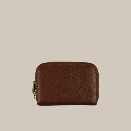 Chocolate - Mila 161 Compact Zip Cardholder