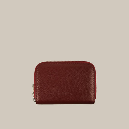 Burgundy - Mila 161 Compact Zip Cardholder
