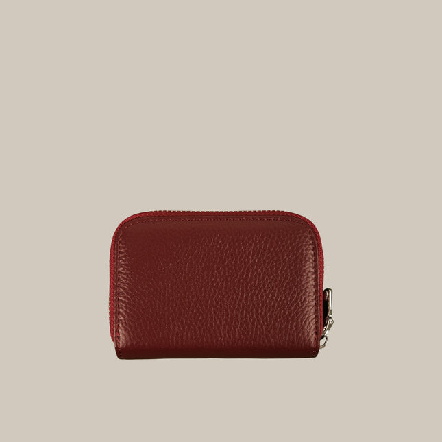 Burgundy - Mila 161 Compact Zip Cardholder