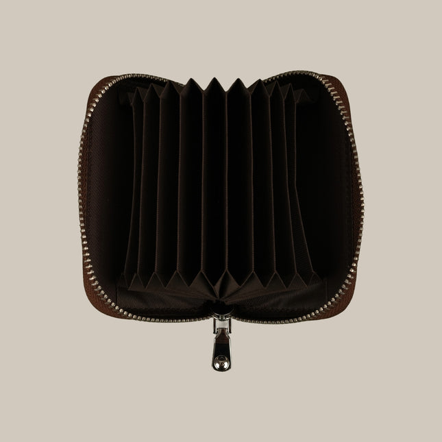 Chocolate - Mila 161 Compact Zip Cardholder