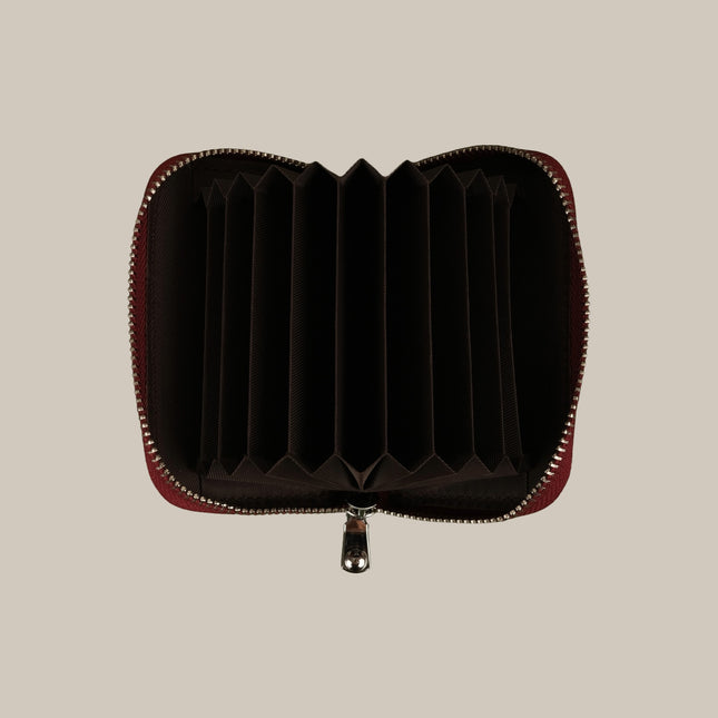 Burgundy - Mila 161 Compact Zip Cardholder