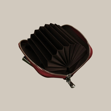Burgundy - Mila 161 Compact Zip Cardholder