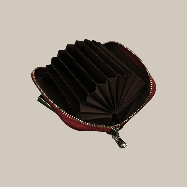 Burgundy - Mila 161 Compact Zip Cardholder