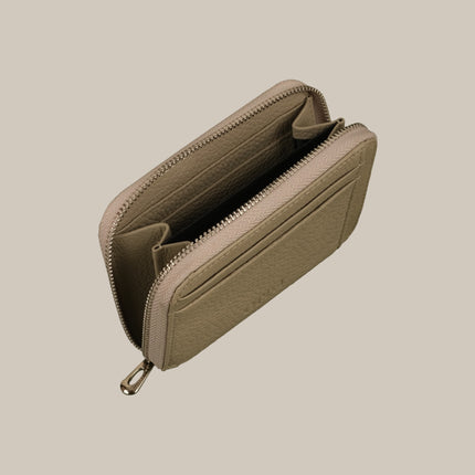 Taupe - Noa 231 Small Zip Wallet