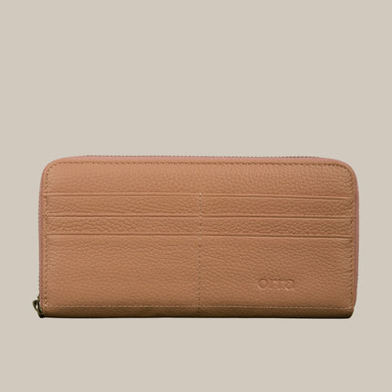 Beige - Noa 251 Large Zip Wallet