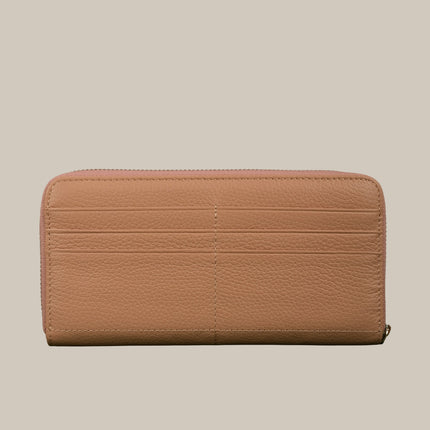 Beige - Noa 251 Large Zip Wallet
