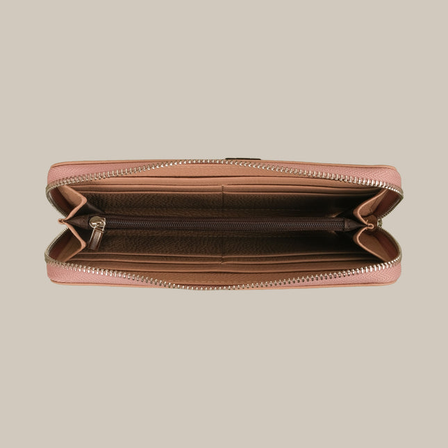 Beige - Noa 251 Large Zip Wallet