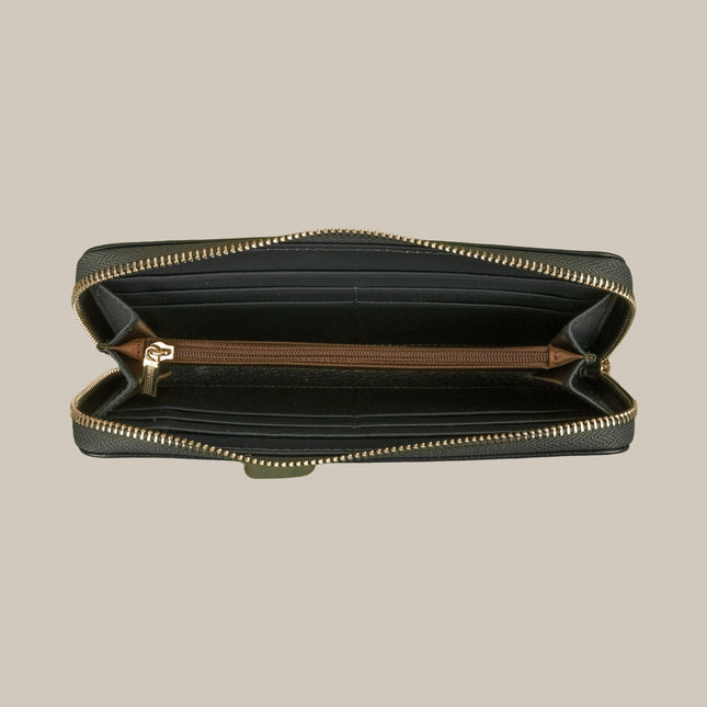 Black - Noa 251 Large Zip Wallet