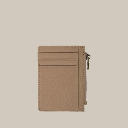 Beige – Elara 152 Small Zip Cardholder