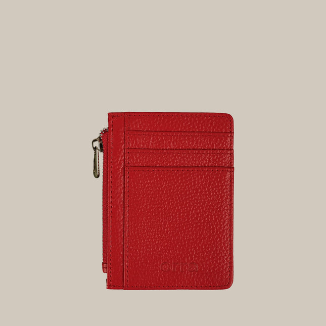Red – Elara 152 Small Zip Cardholder