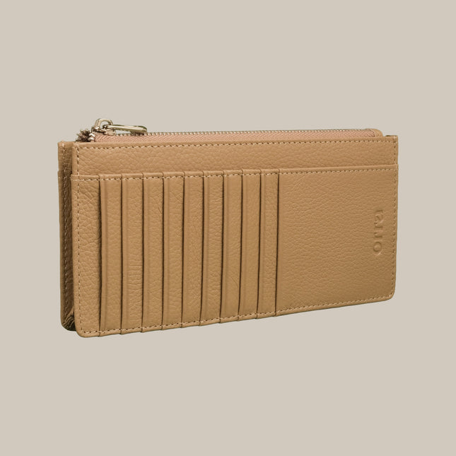 Beige – Elara 151 Large Zip Cardholder