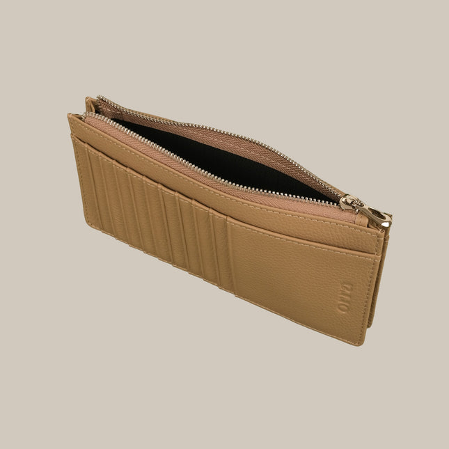 Beige – Elara 151 Large Zip Cardholder