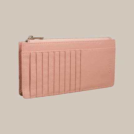 Pastel Pink – Elara 151 Large Zip Cardholder